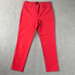 WHBM White House Black Market Tomato Red Slim Ankle Dress Pants Women’s Size 6